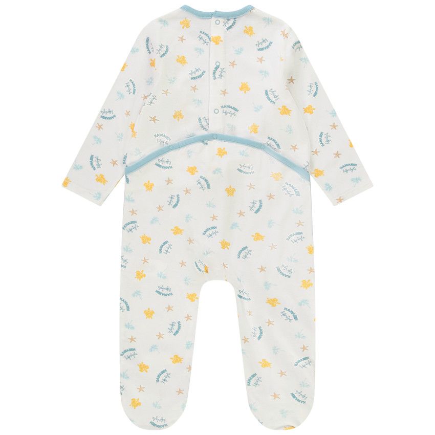 Lot de 3 dors-bien en jersey imprimé fantaisie pour bébé garçon - Ecru