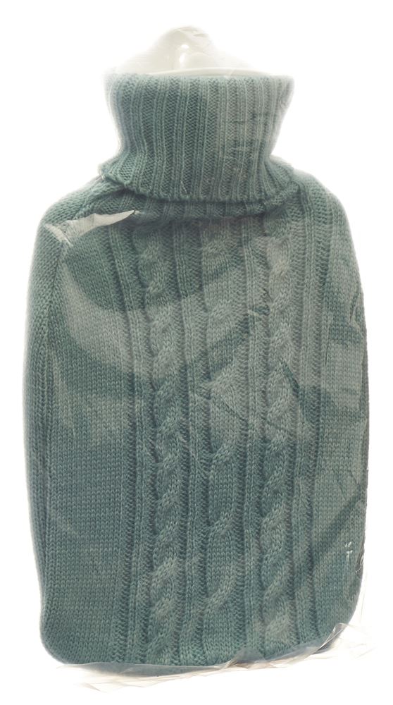 FROSCH Wärmflasche PVC<br>1 Stück, 1.8l, Strickbezug pastellblau