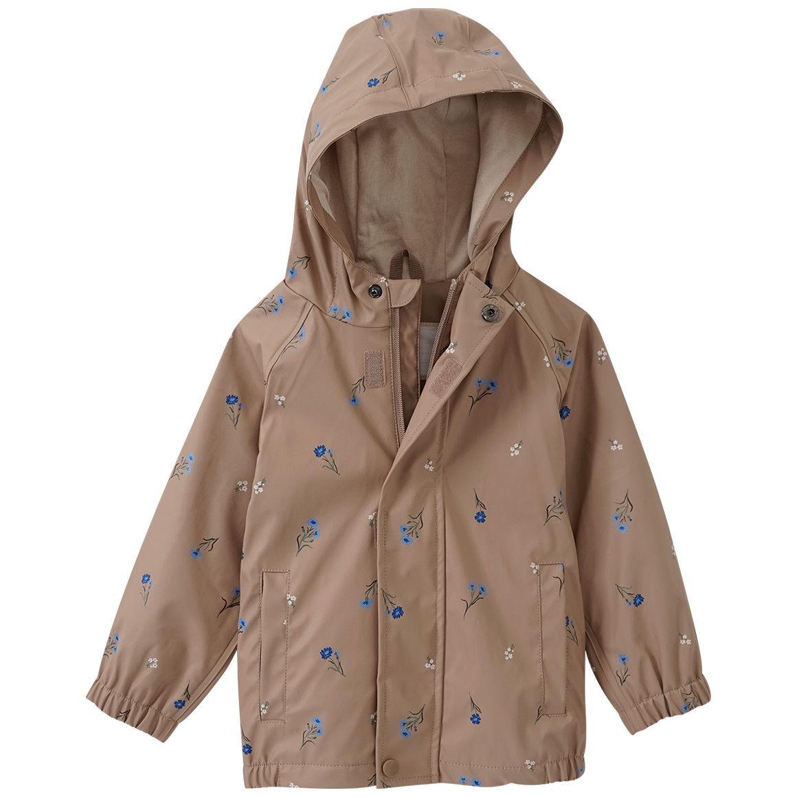 Topomini Pure Collection Baby Regenjacke mit recyceltem Material hellbraun
