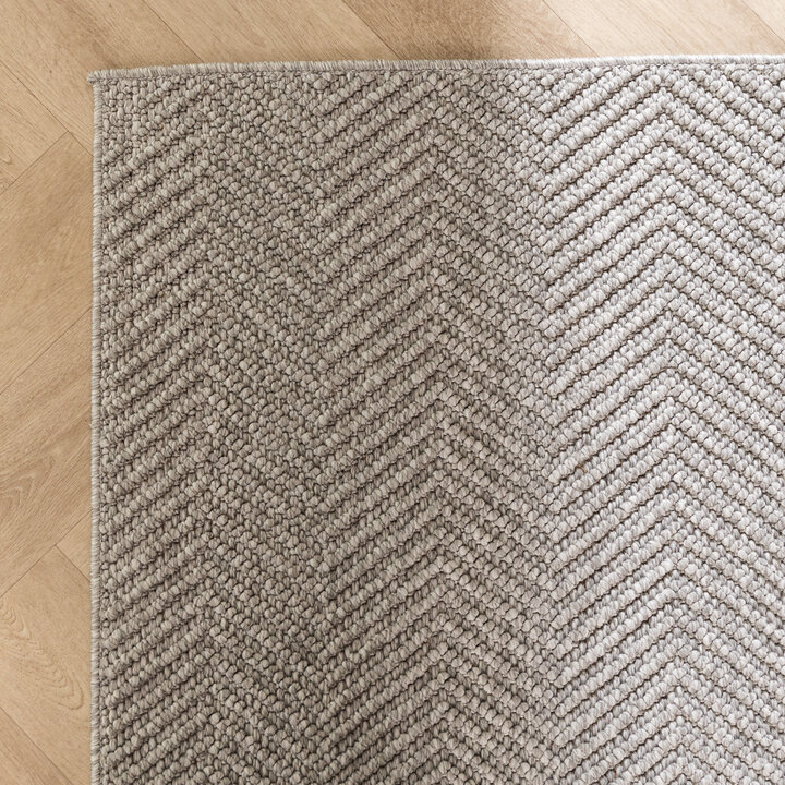 Duurzaam vloerkleed - Lorre Lines Grijs/Antraciet