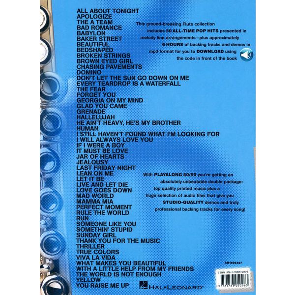 Wise Publications Playalong 50/50 - 50 Pop Fl.