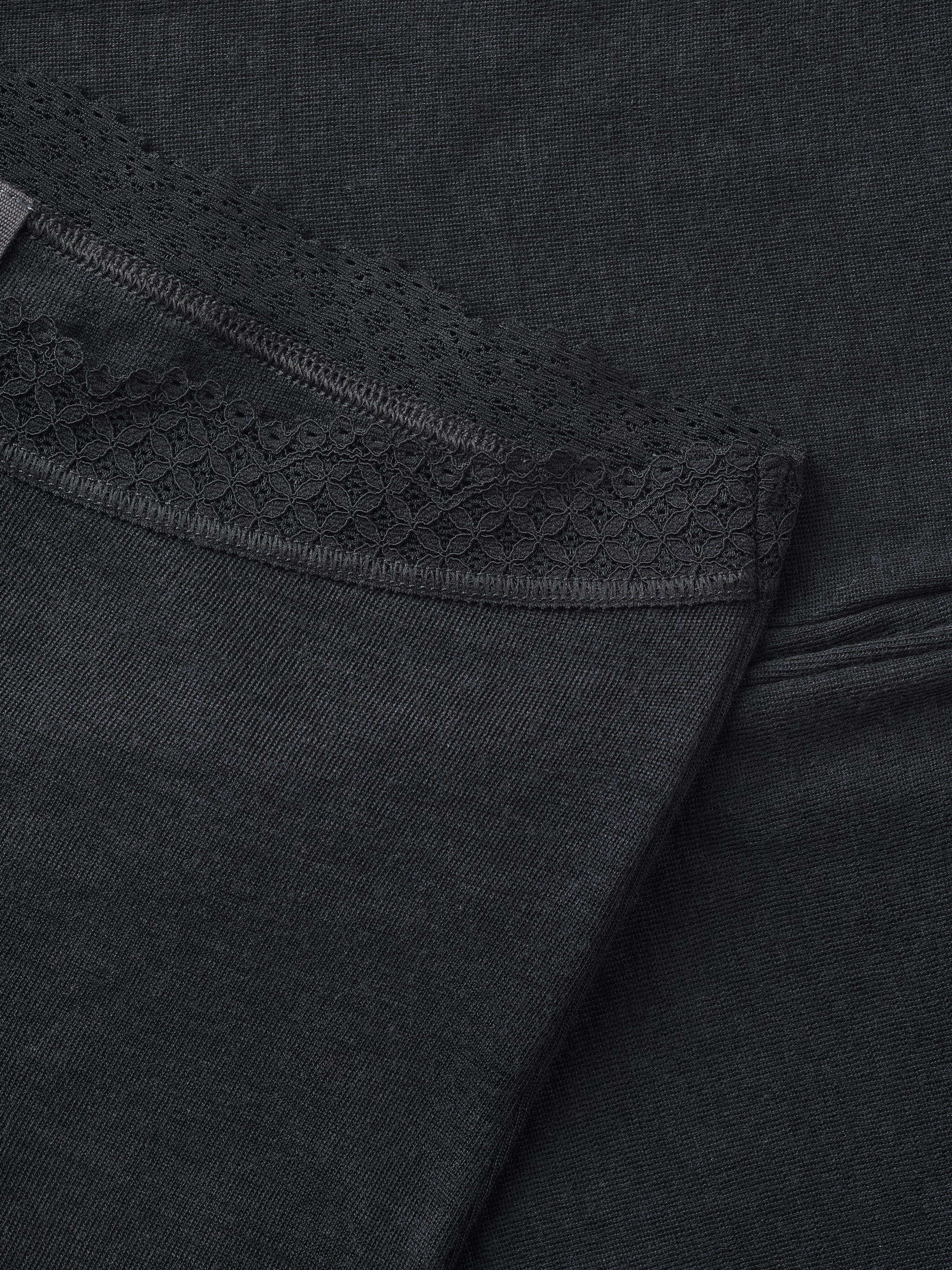 Shorts met kanten rand van merinowol/zijde voor dames -