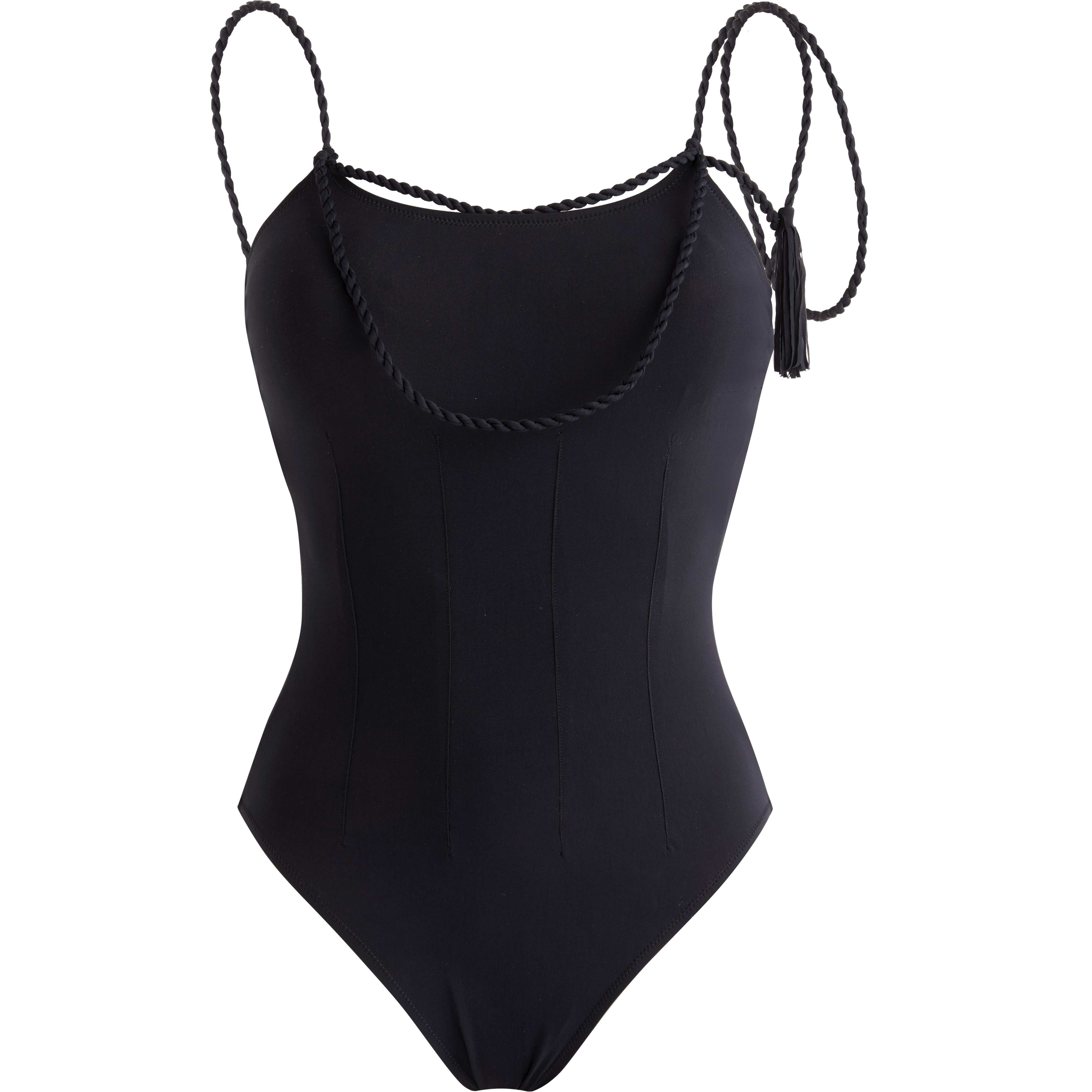 Maillot de Bain une Pièce Col Rond Femme Tresses