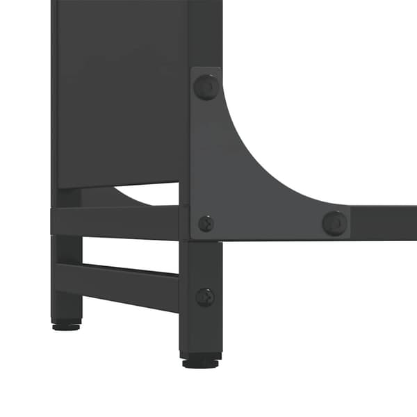 vidaXL Vedstativ svart 90x28x65 cm kaldvalset stål
