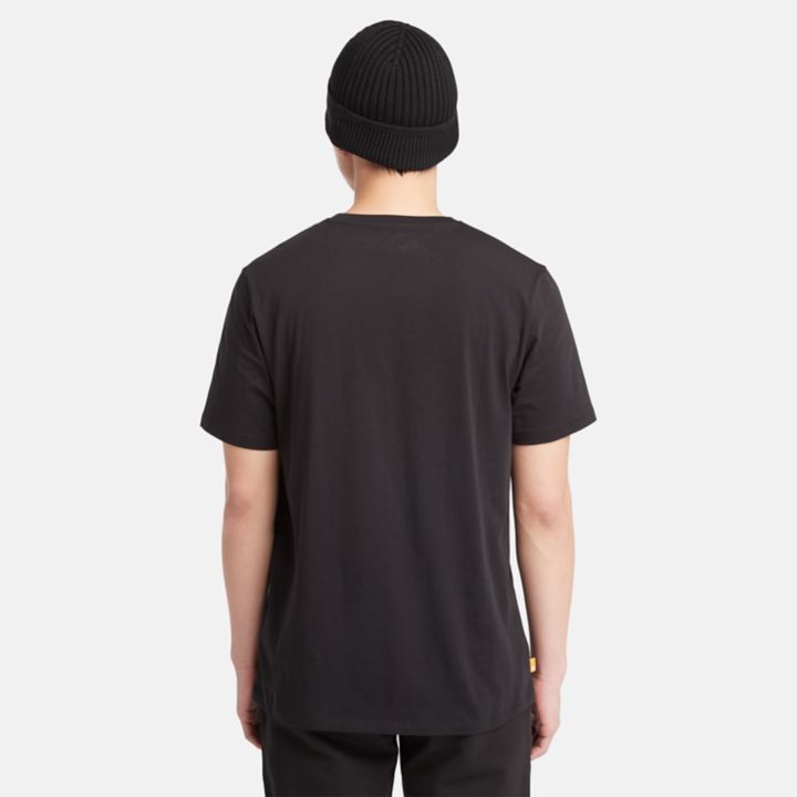 Camiseta Buffalo de manga curta para homem na cor preta.