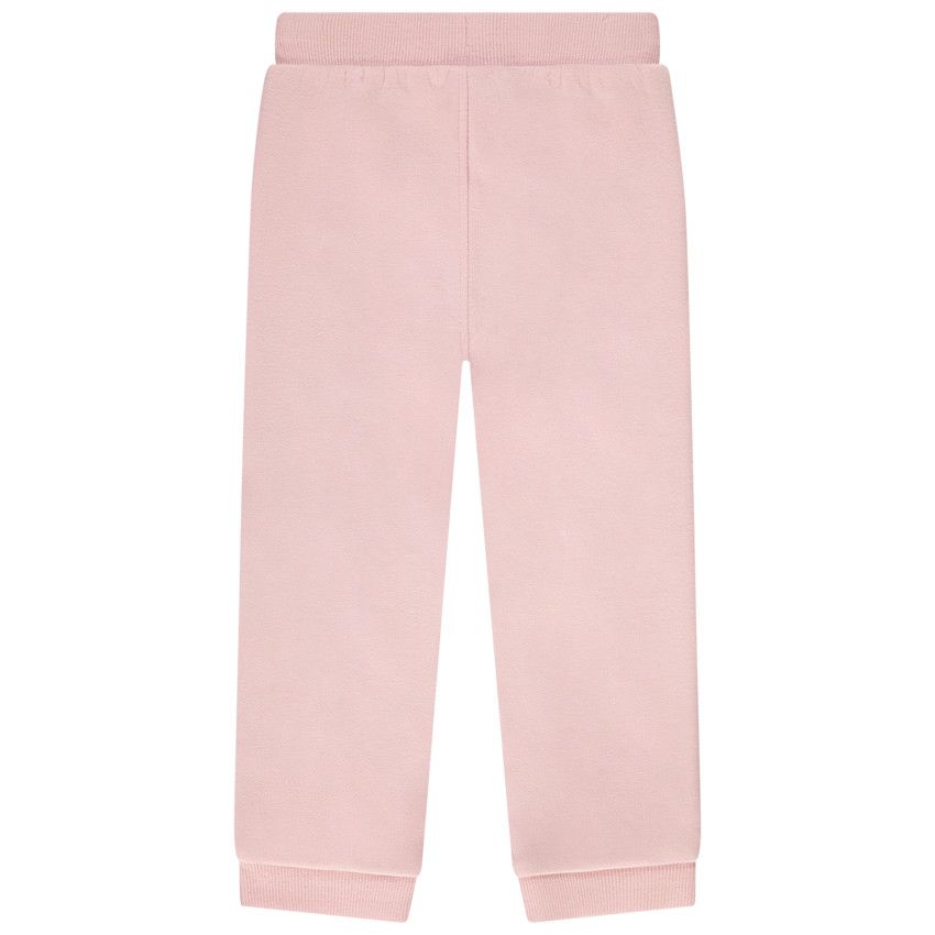 Jogging en molleton uni pour bébé fille - Rose