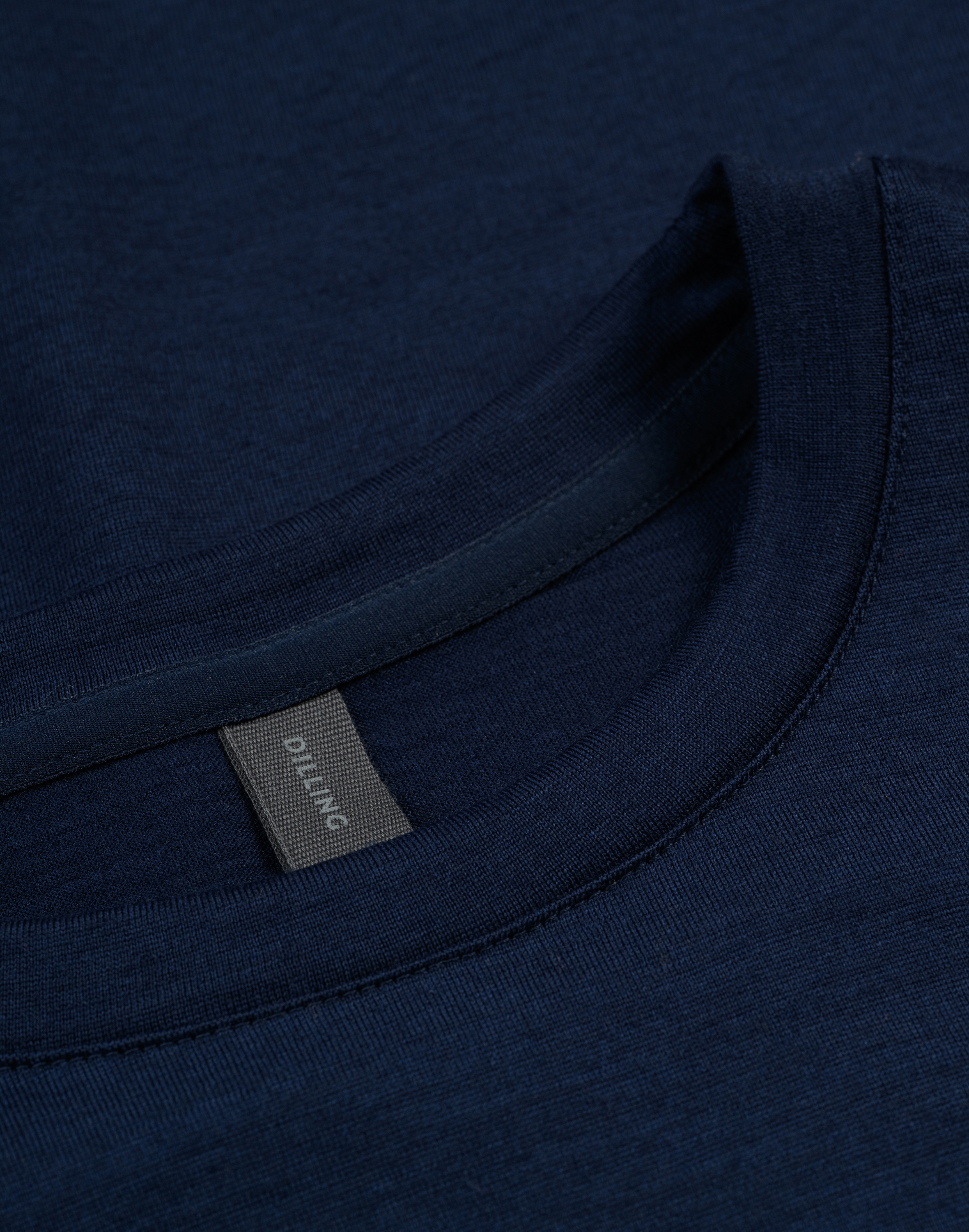 T-shirt van merinowol voor heren in Azuurblauw