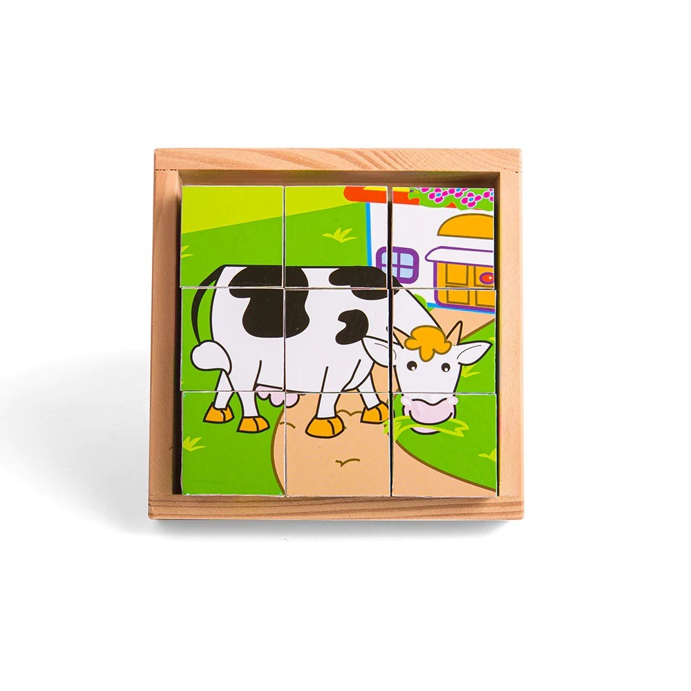 Puzzle cube animaux