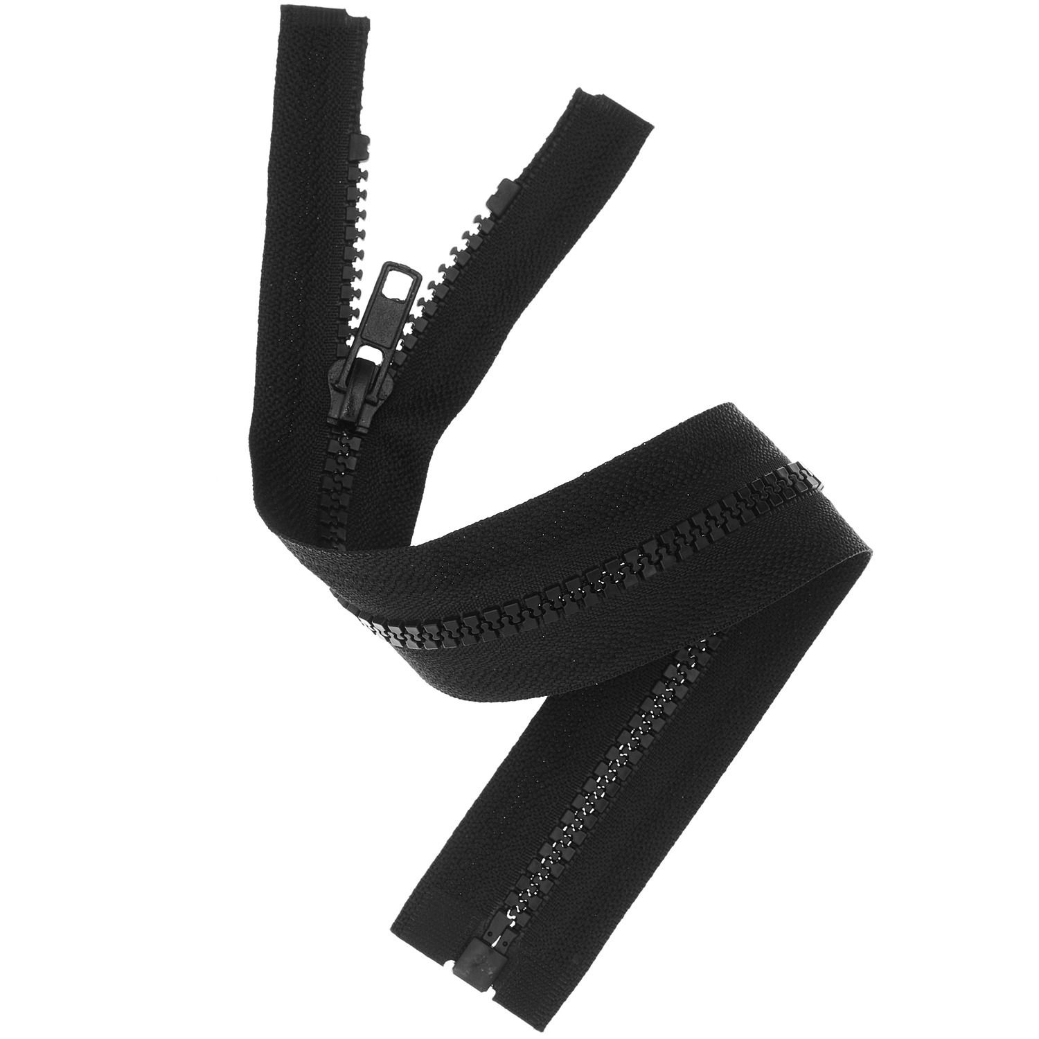 (50cm) Kunststoff Reissverschluss Ersatz Zipper Mercerie Zubehör Schieber für Jacke / Rucksack / Tasche (389016) - Schwarz