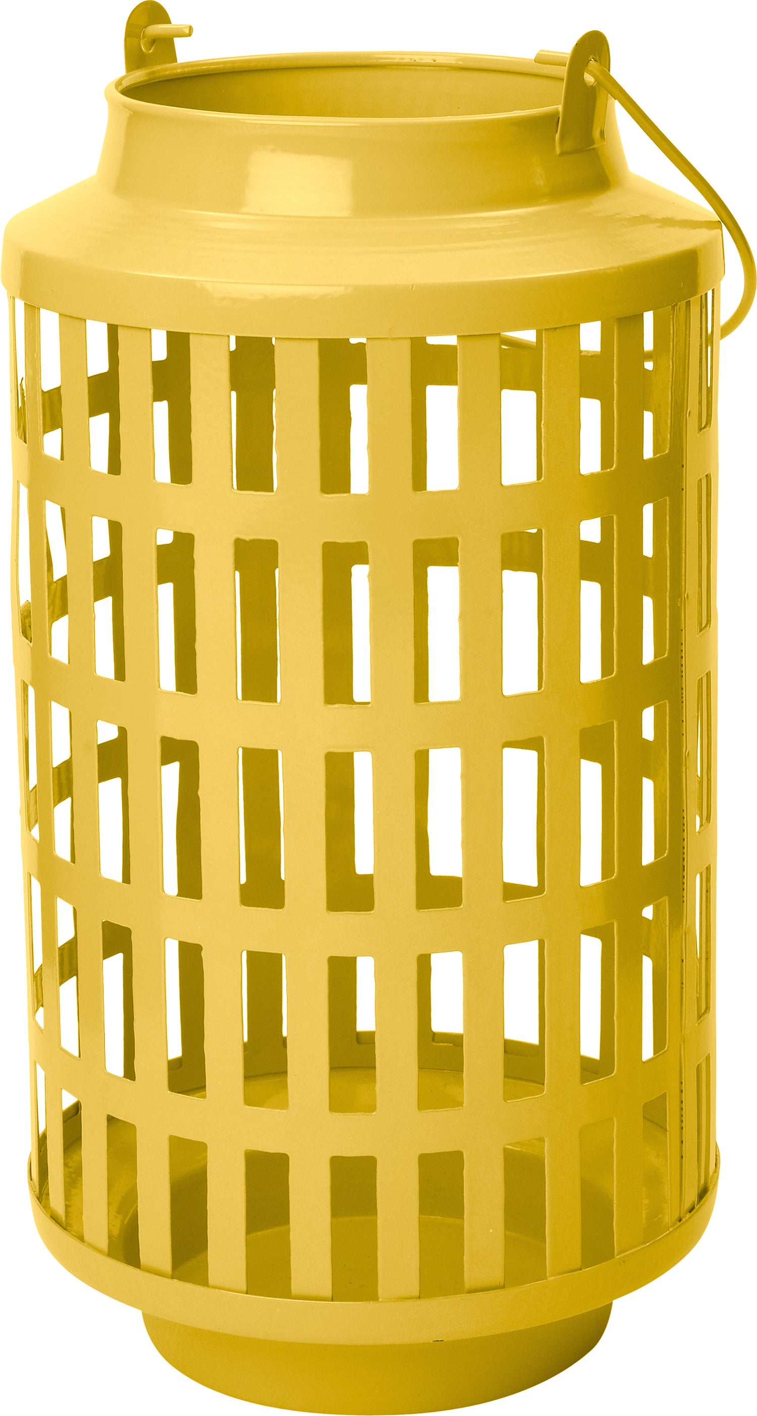 Intratuin windlicht Isa geel D 14 H 28 cm