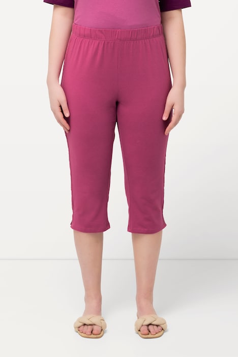 Capri-Leggings, seitliches Spitzenband, Biobaumwolle