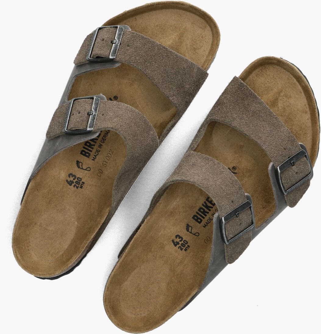 bruine birkenstock slippers arizona heren