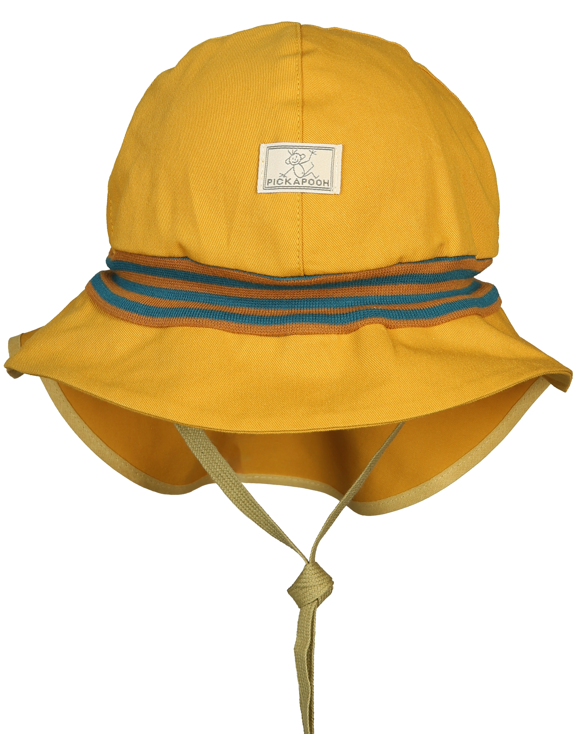 Sonnenhut FEUERWEHR STRICK in golden yellow/golden petrol