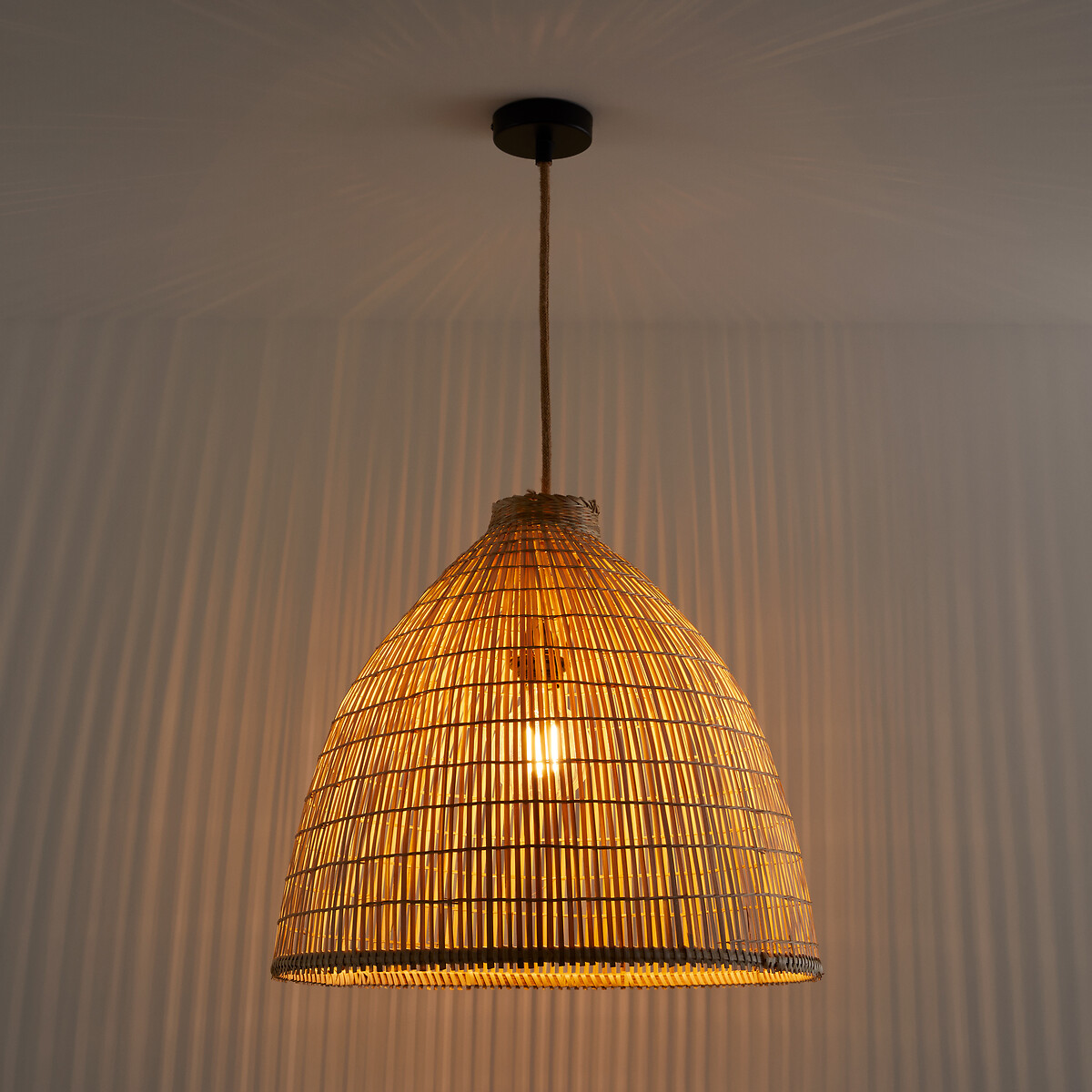 LA REDOUTE INTERIEURS<br>Luminária pendente em bambu Ø50 cm, Aleandro
