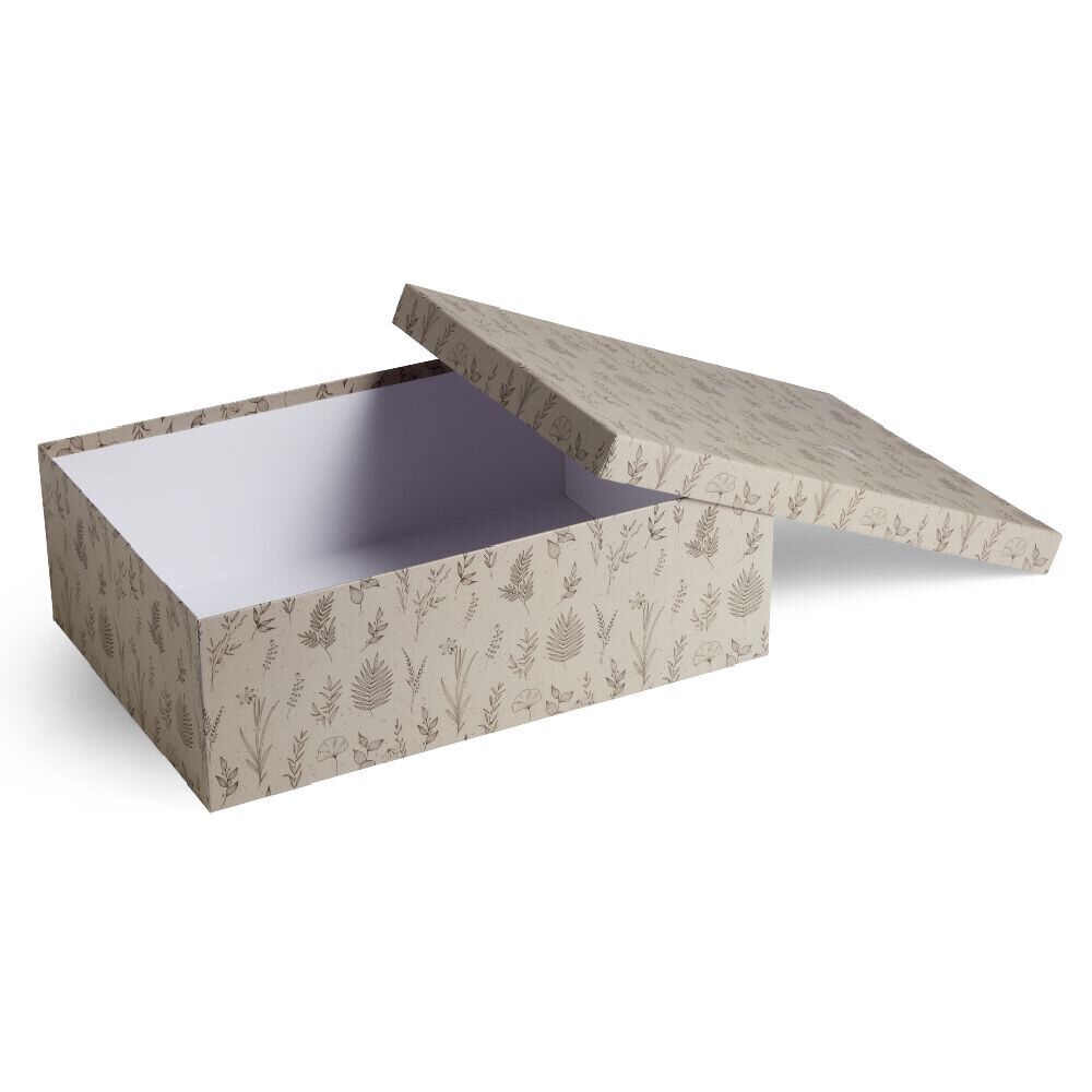 Boîte rectangulaire en carton imprimé 48x33,5xH16cm