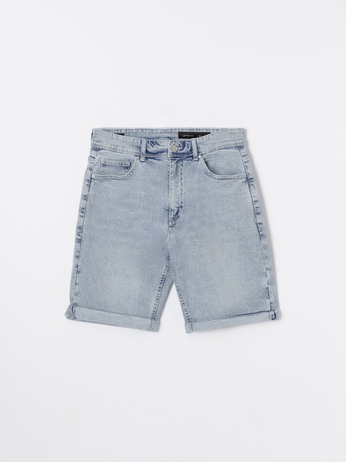 Bermuda jeans slim - Indigo