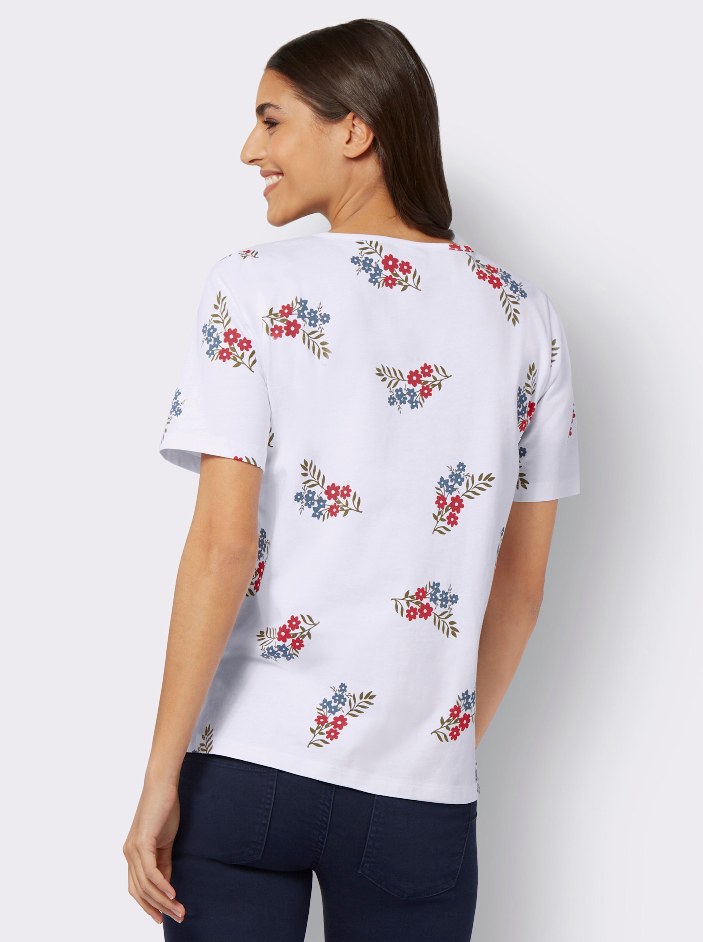 Kurzarmshirt mit Blütendruck
