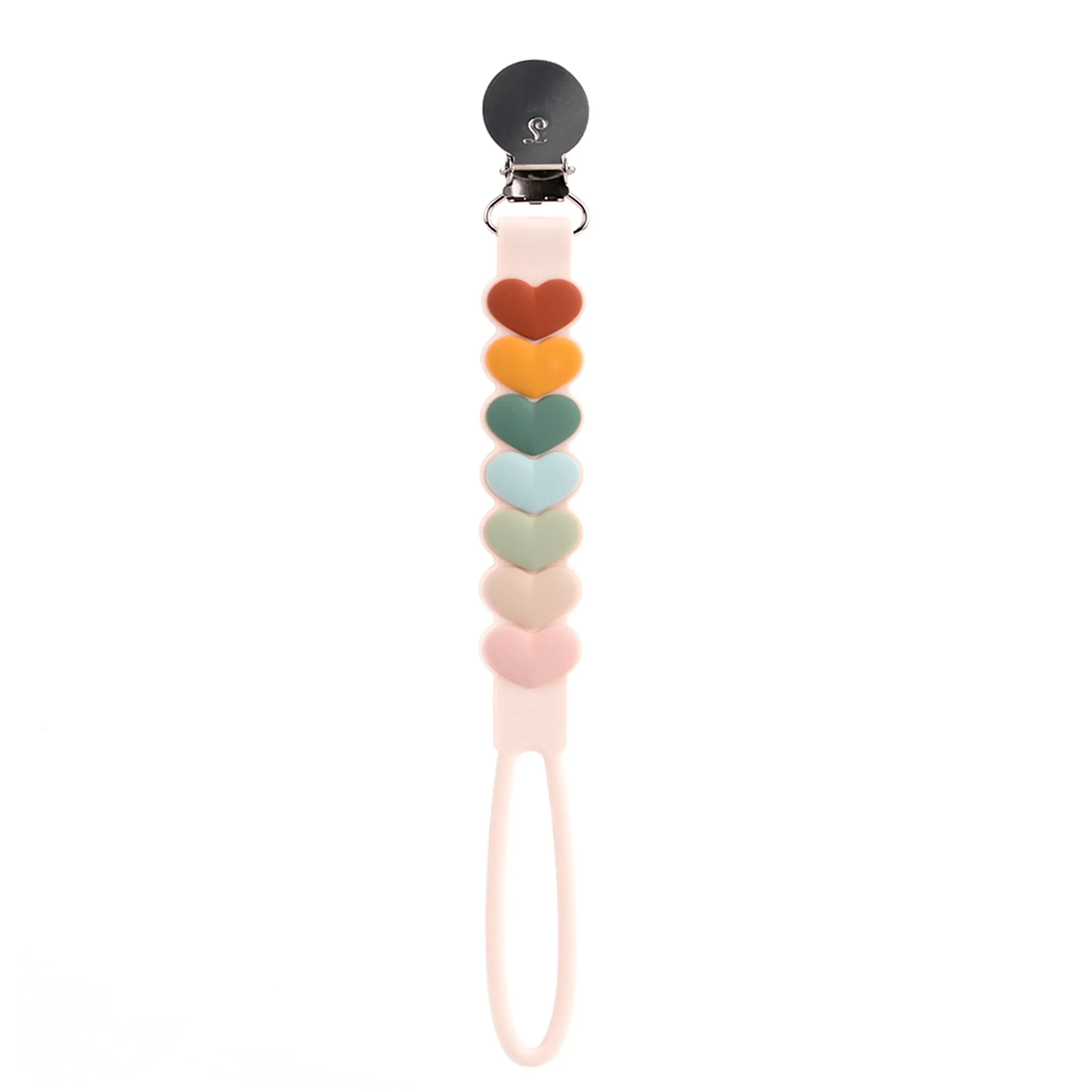 Loulou Lollipop Attache-Suce en Silicone - Coeurs
