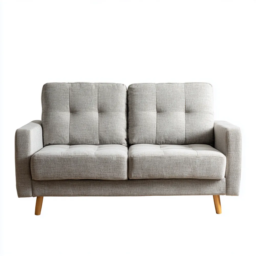 2-Sitzer-Sofa Stoff 140x85x75 cm – Hellgrau – Modernes Design