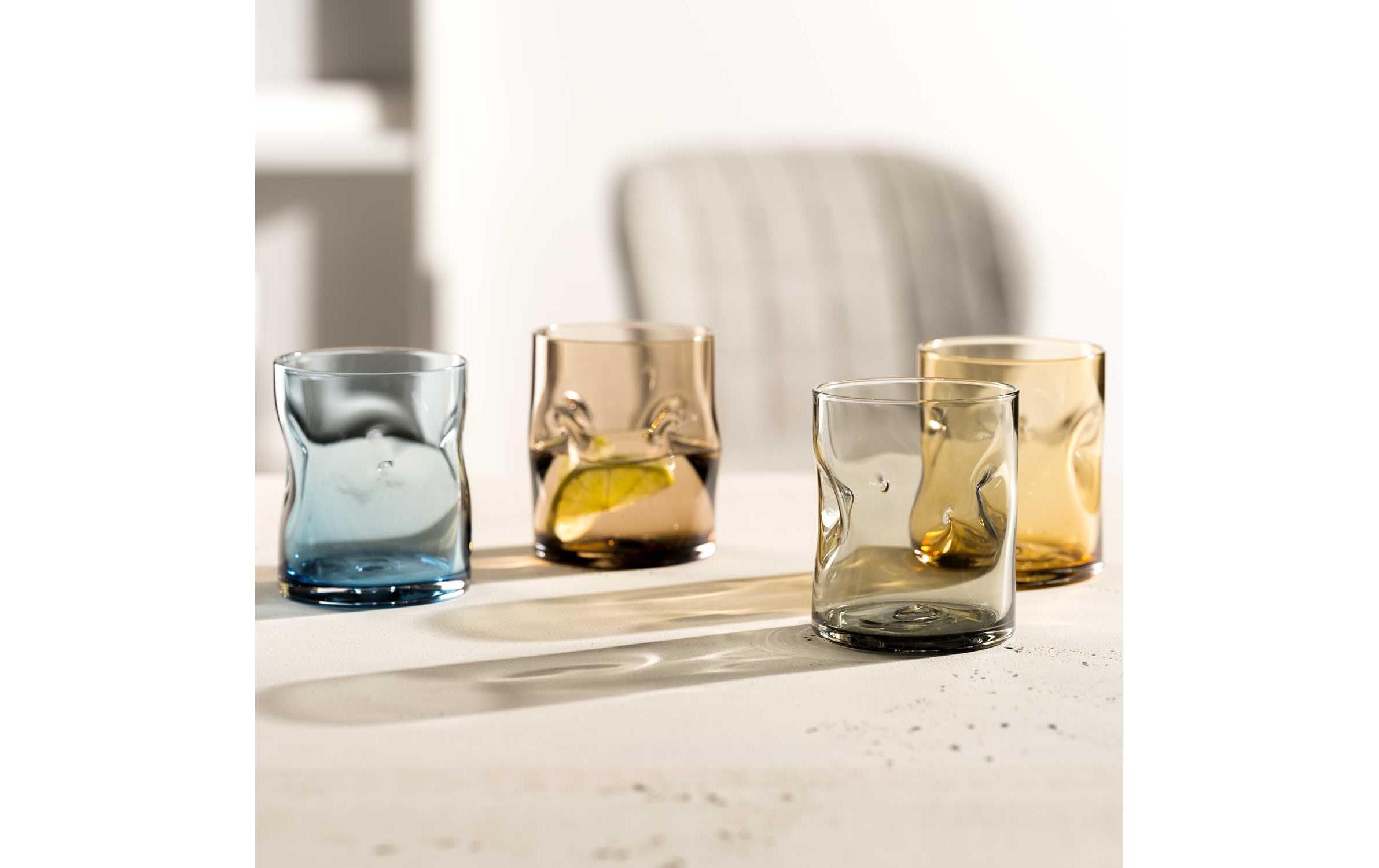 Trinkglas Vesuvio 300 ml, 4 Stück, BlauWhiskybecher-Set