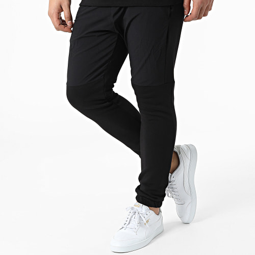 Ensemble Sweat A Col Zippé Et Pantalon Jogging LL497 Noir