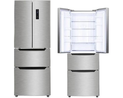 French Door koelkast Wolkenstein FD351.4A++NFIX BxHxD 63,5 x 185,5 x 68,50 cm Koelgedeelte 191 l Vriesgedeelte 129 l