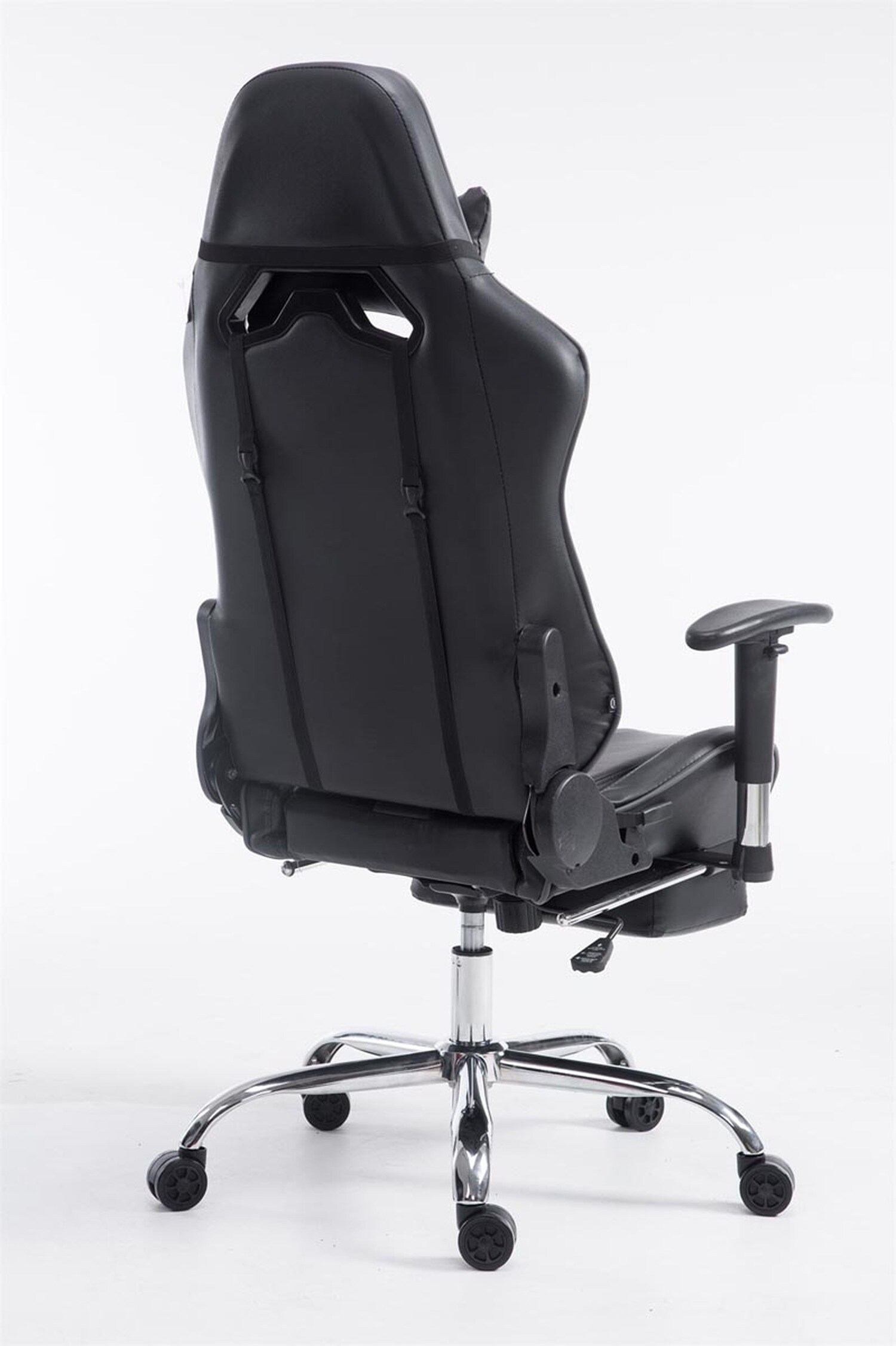 TPFLiving Racing Bürostuhl Limitless mit FußablageSchwarz/Blau