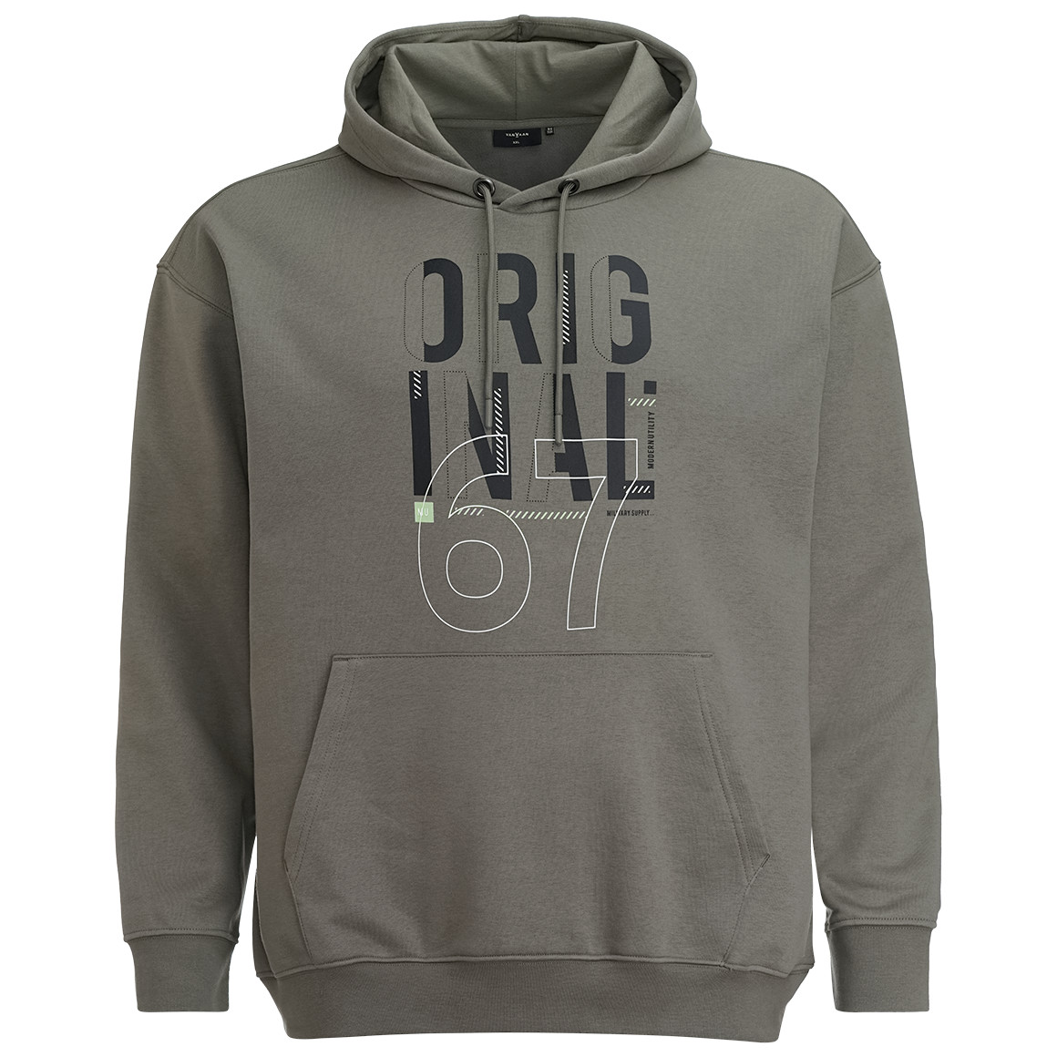 VanVaan Herren Sweat-Hoodie mit Print oliv