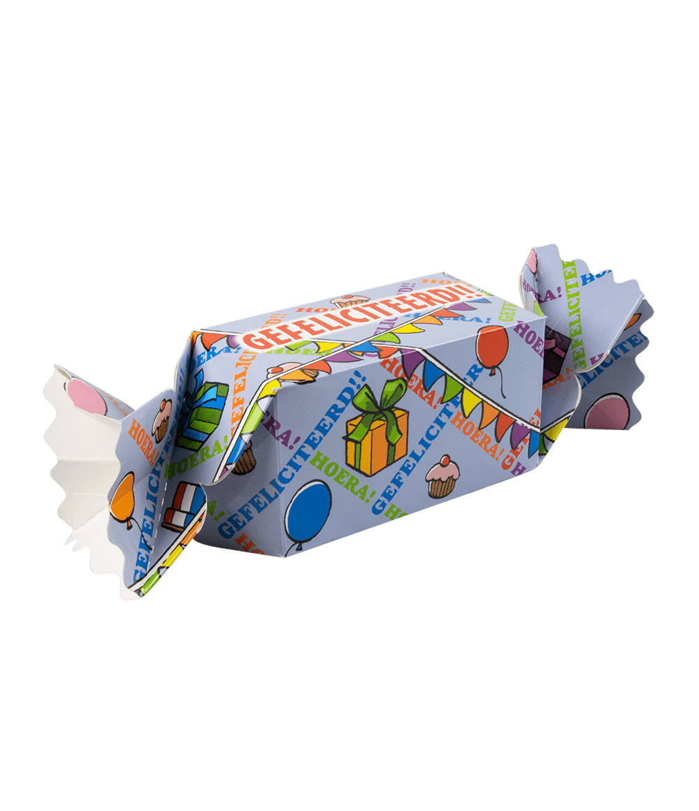 Geschenkdoosje Hoera Gefeliciteerd 26cm