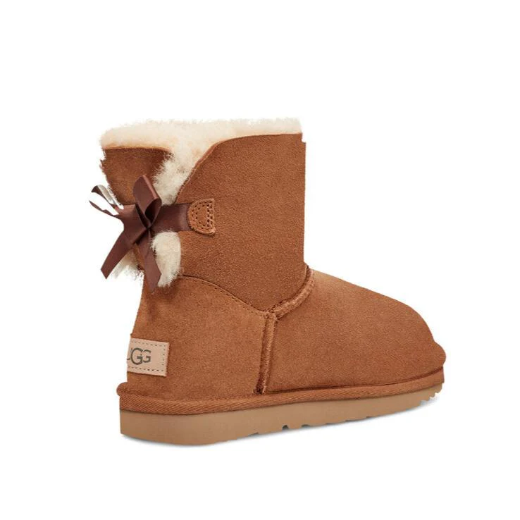 UGG  W Mini Bailey Bow bamsestøvler - Chestnut