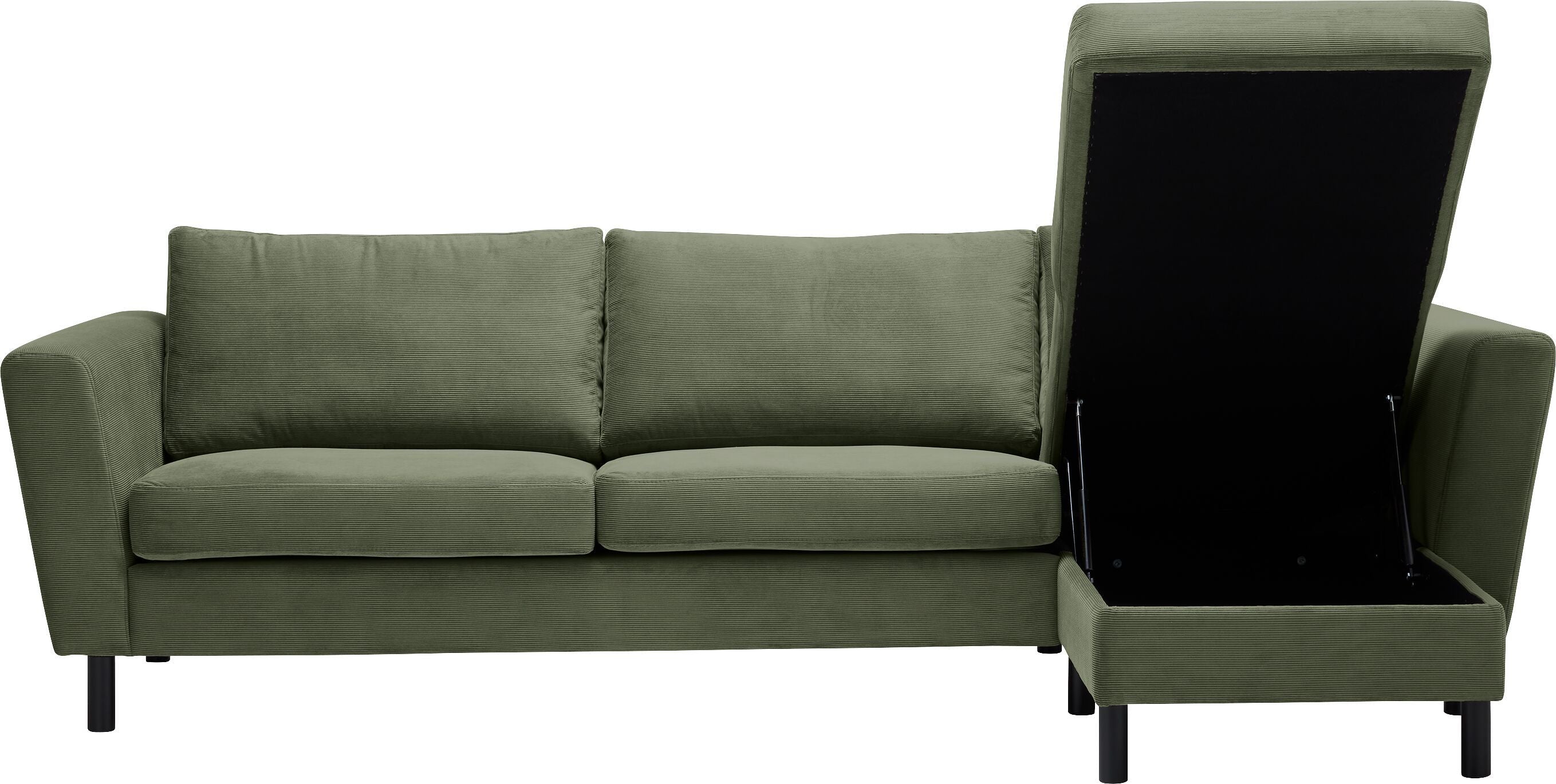 DIENER Ecksofa - Grün / B: 235.0 cm x T: 156.0 cm x H: 81.0 cm