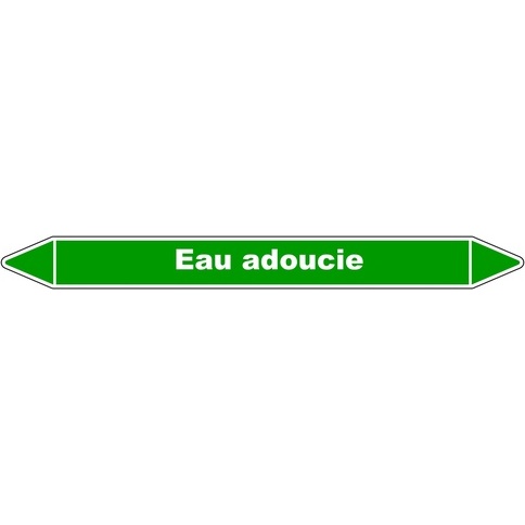 Marqueur de Tuyauterie - Eau adoucie - Vinyle Laminé - NFX 08-105