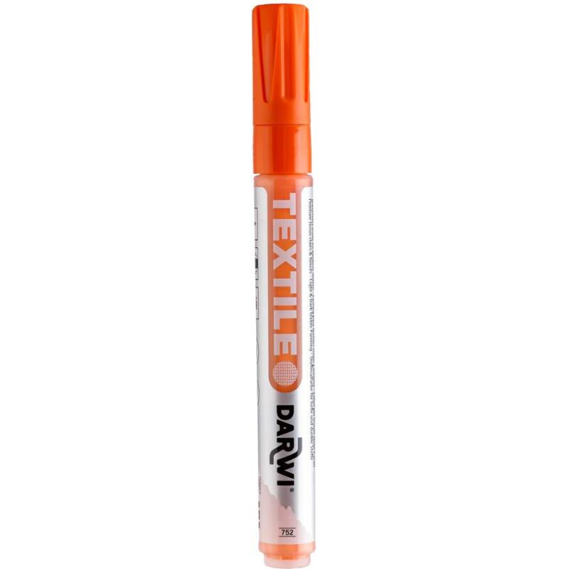 DARWI Marqueur Peinture Textile Opaque Pointe Conique Fine 2mm - Orange