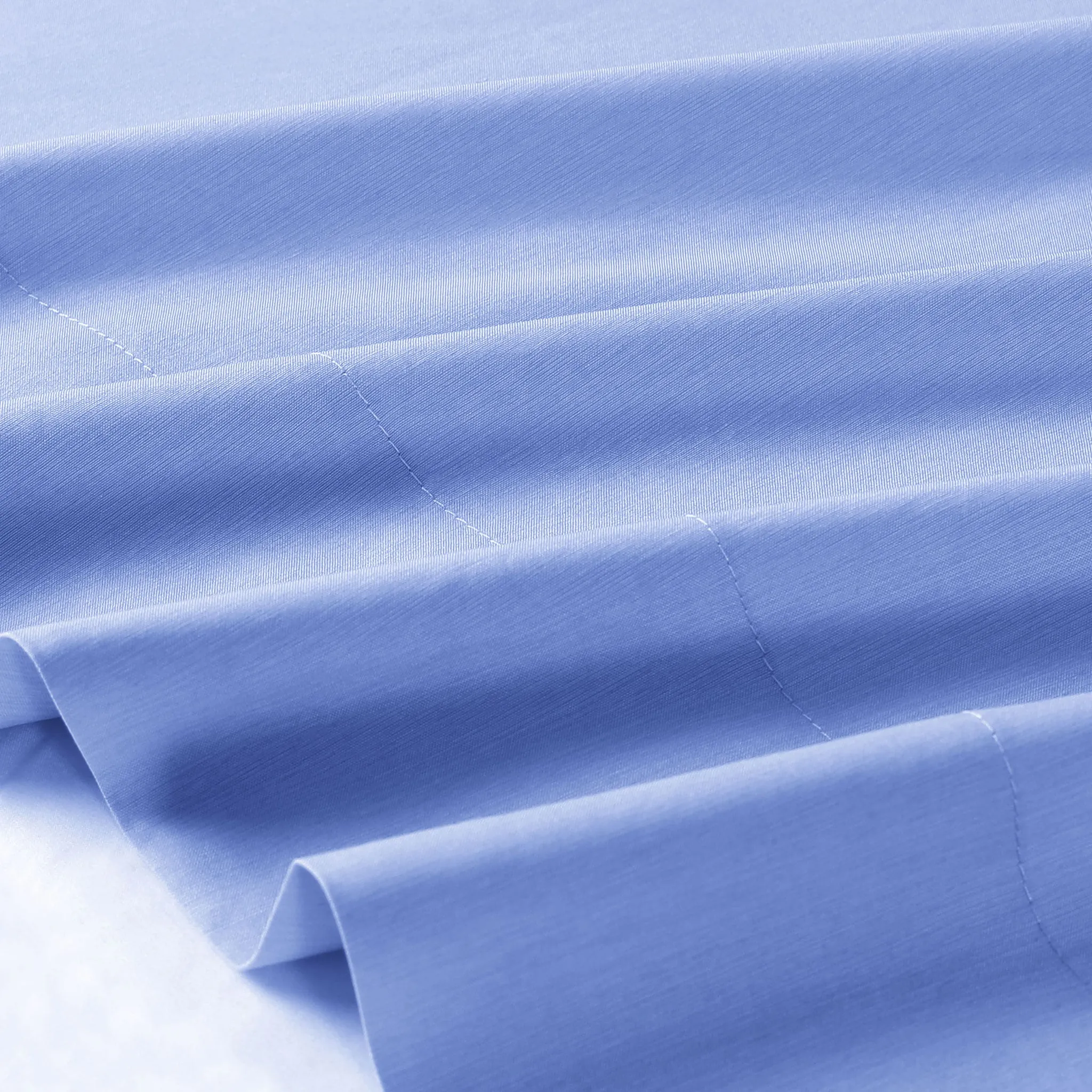 Origami Maison Ensemble Draps en Bambou Lit Double - Bleu
