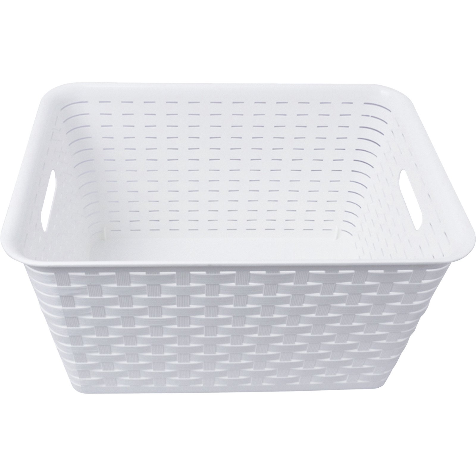 Aufbewahrungsbox weiss gross 41 x 29 x 22 cm