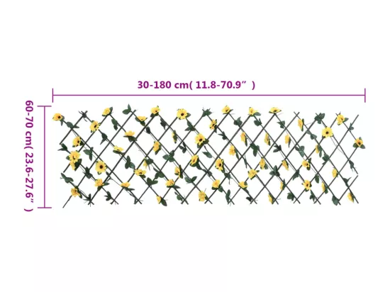 ?Treillis de lierre artificiel extensible jaune 180x60 cm