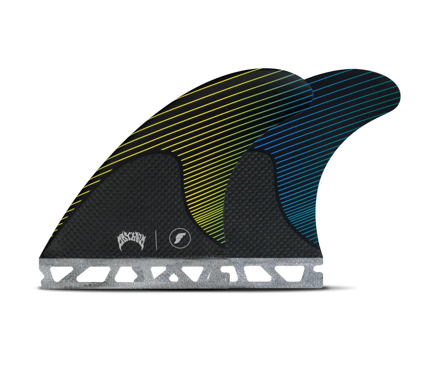 Futures Mayhem Honeycomb Carbon - Yellow / Blue - Thruster - M
