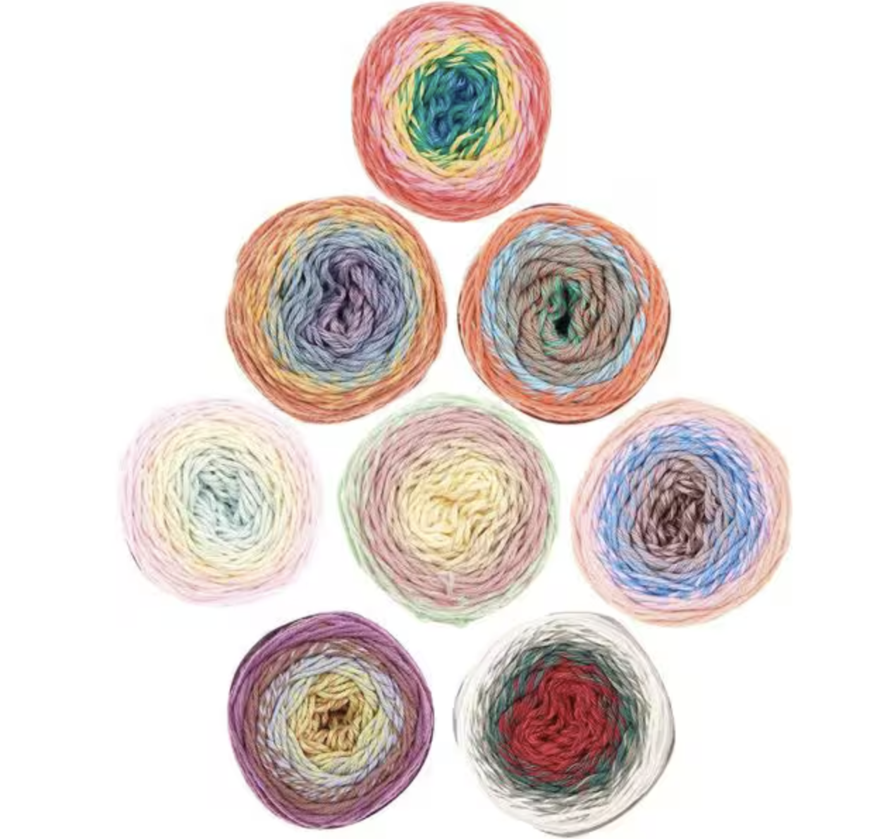(8er Set) Ricorumi Spin Spin Strick Garn Wolle DIY Mercerie Zubehör zum Häkeln / Stricken (400025.009) - Bunt
