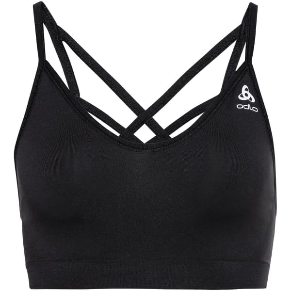 Brassière running ODLO SPORTS BRA SEAMLESS SOFT BLACK - GREY MELANGE