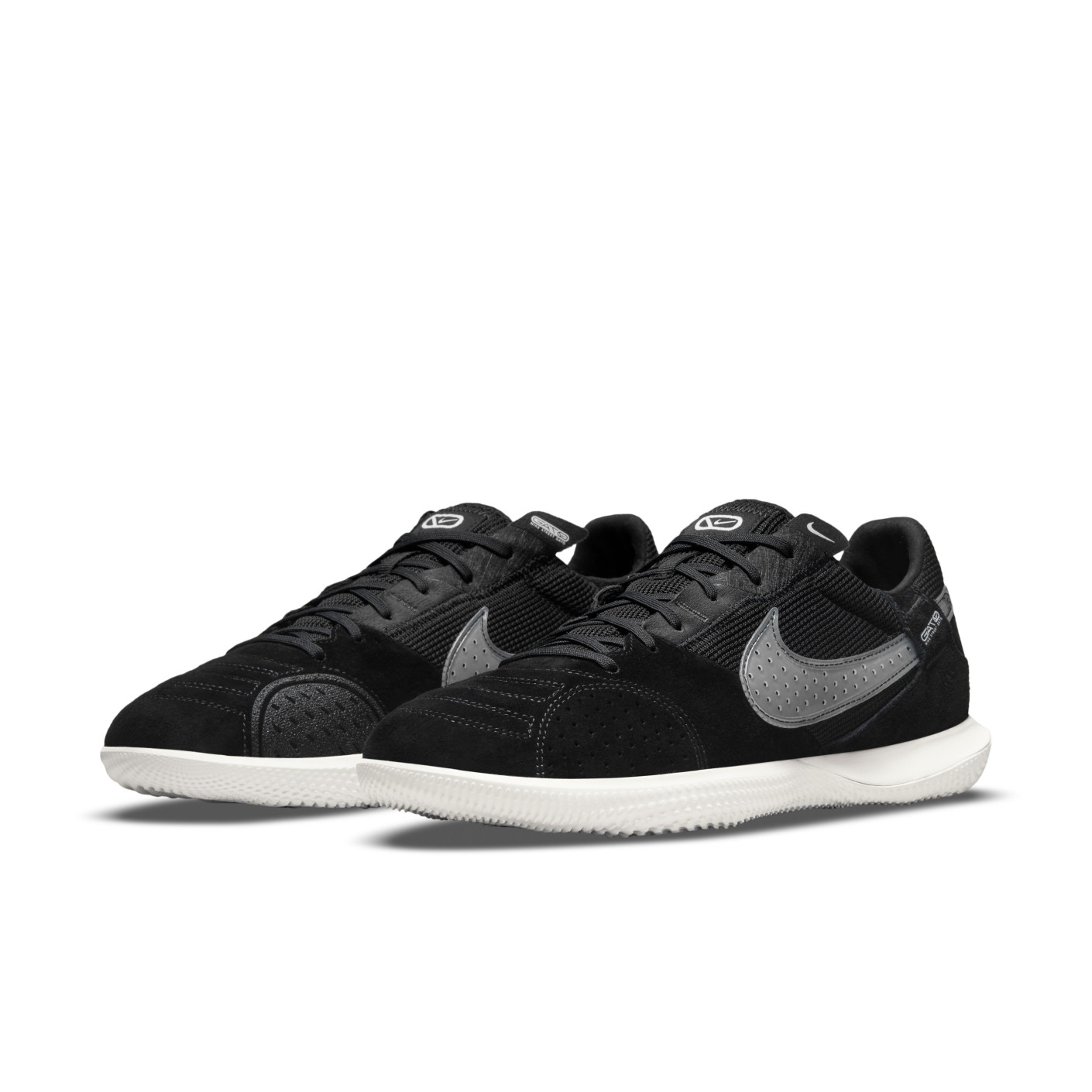 Nike Street Gato Straatvoetbalschoenen Zwart Grijs Wit