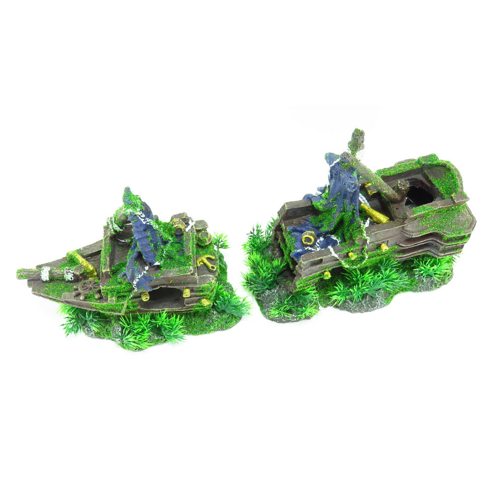 Moza, épave en 2 pieces, taille 43 x 11 x 21 cm, décoration aquarium.