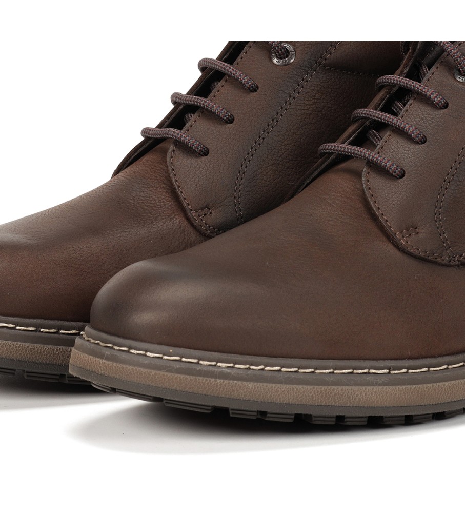 Botas de couro Fluchos F1593 marrom escuro