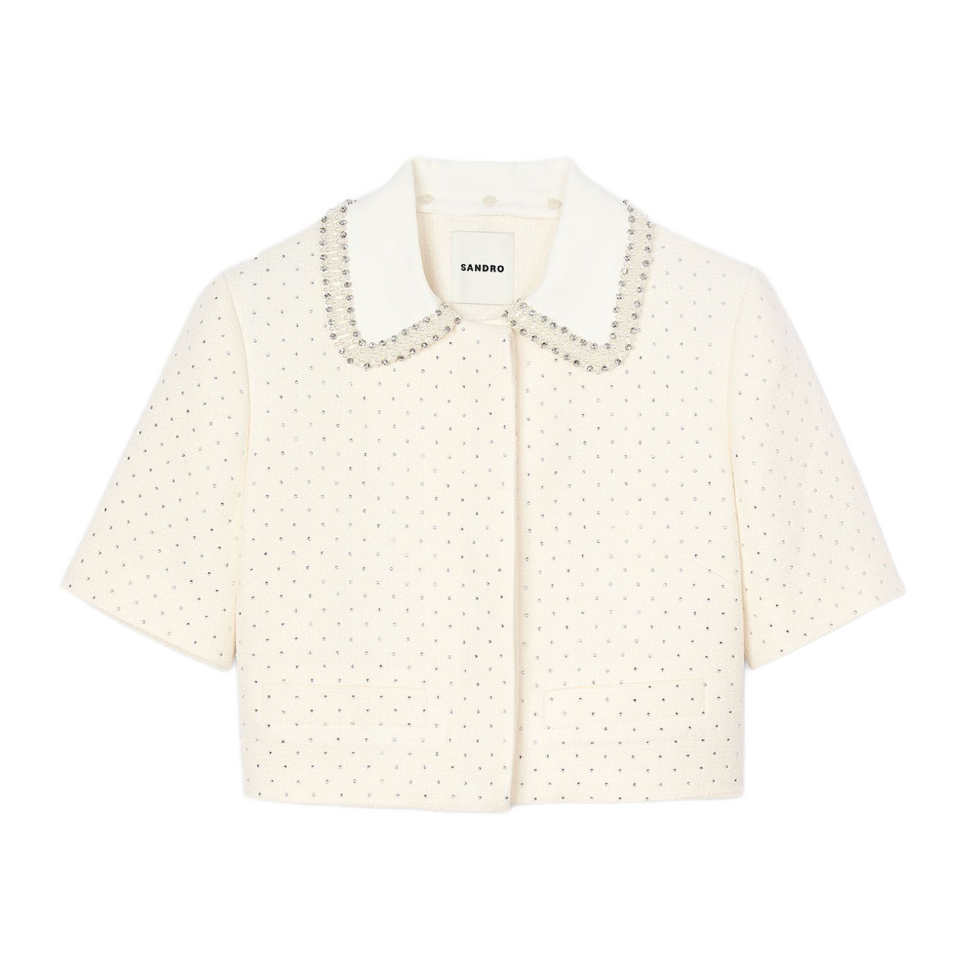 Veste droite col classique | Blanc