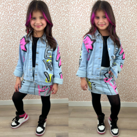 Wow denim set - pink