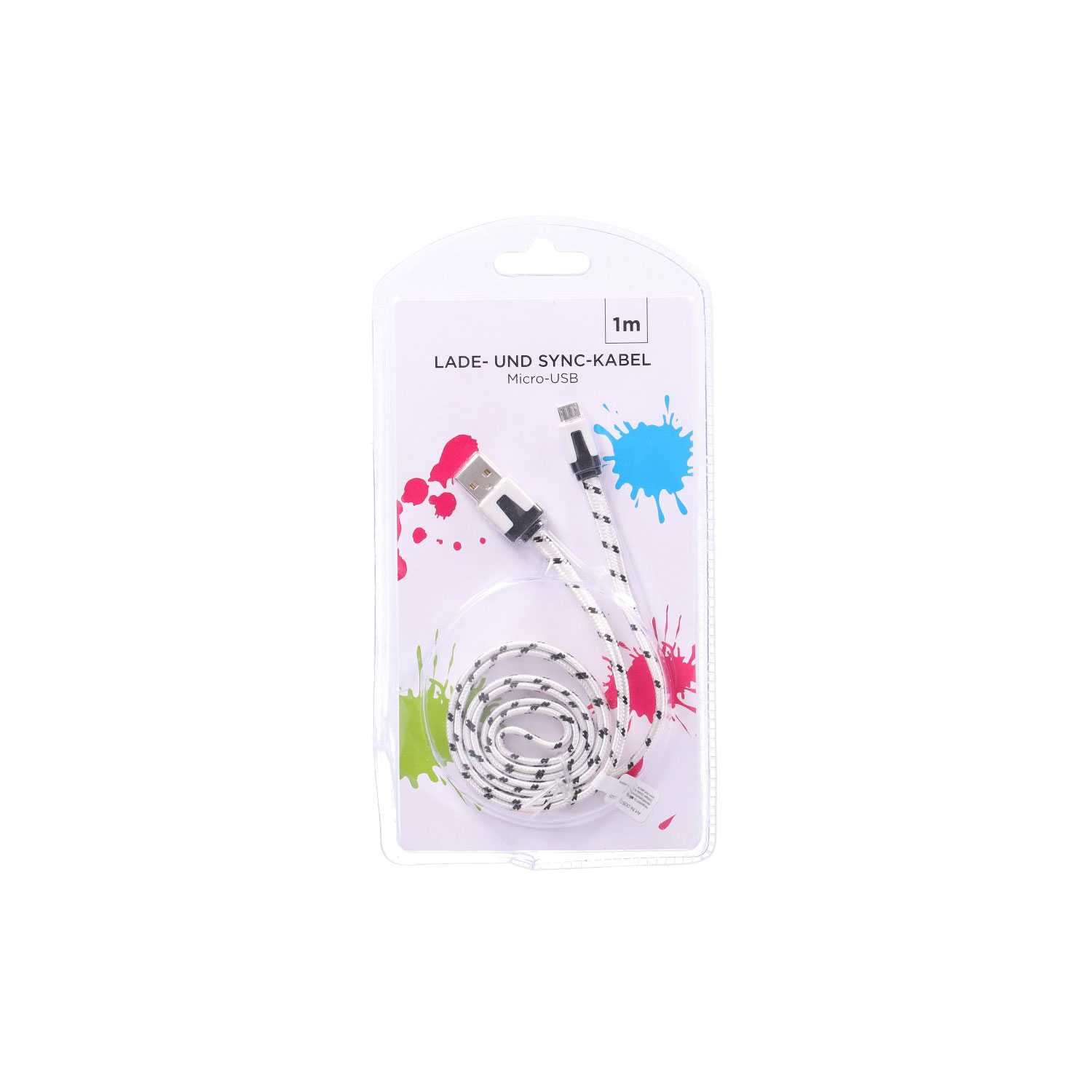 2in1 USB Sync-/Ladekabel 6farbig