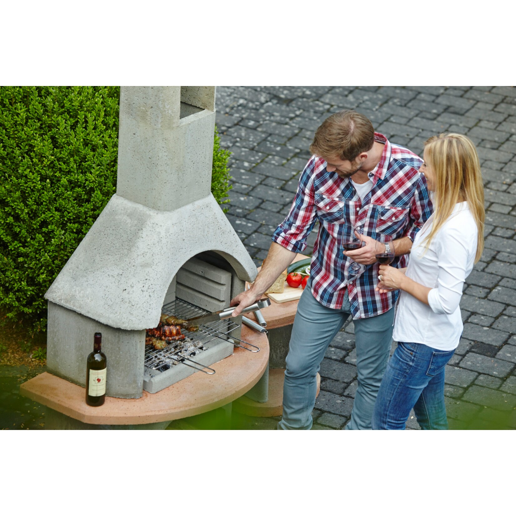 Buschbeck Carmen Gartengrillkamin mit Tisch