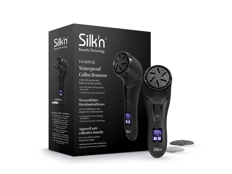 Silk'n Hornhautentferner FreshPedi Schwarz Wasserdichter elektrischer Hornhautentferner