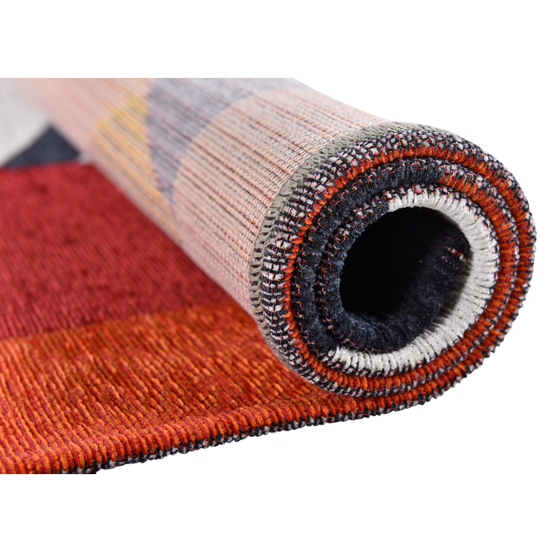Teppich COSIMA - rot multi - 160x160 cm