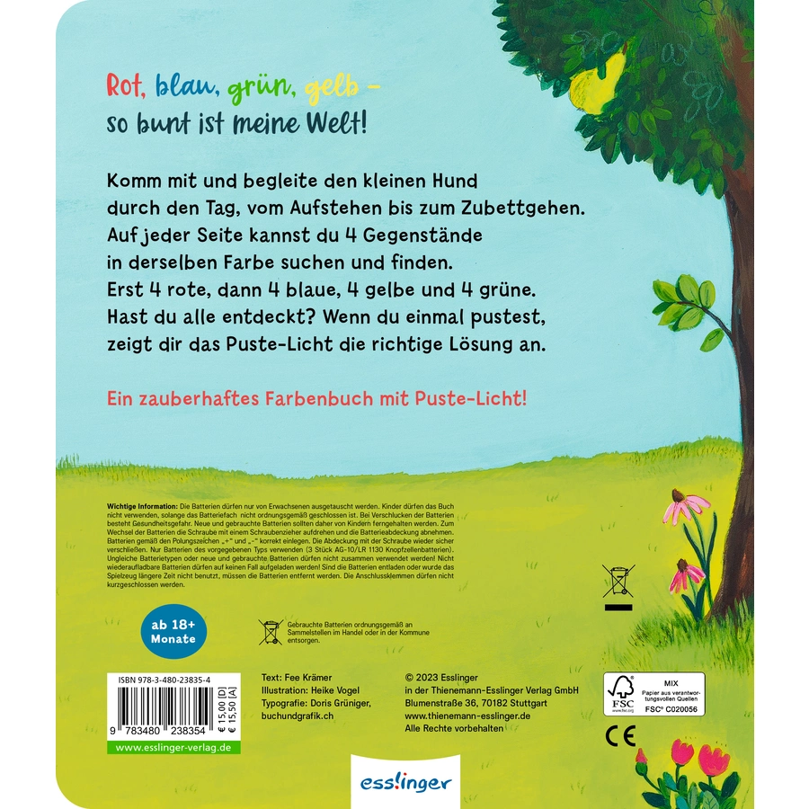 Thienemann Mein Puste-Licht-Buch: Rot, blau, grün, gelb - so bunt ist meine Welt!