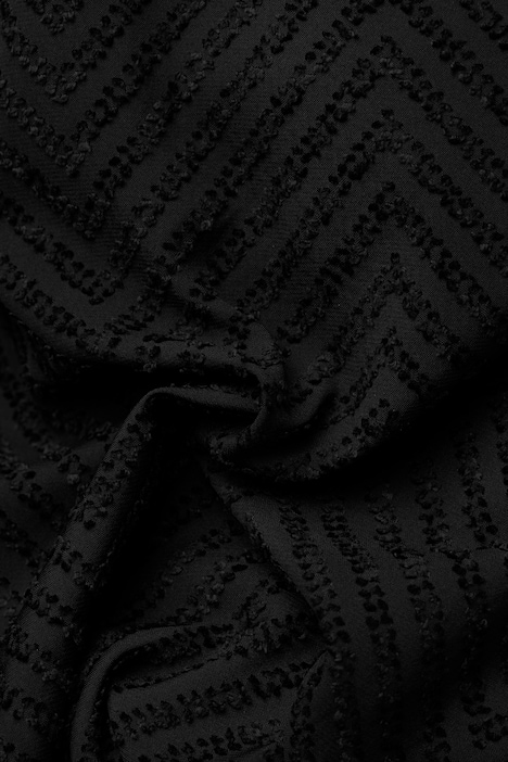 Indoorjacke, 3D-Zackenmuster, A-Linie, V-Ausschnitt